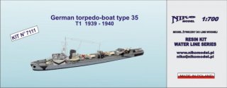 Neptun 1088B German Torpedo Boat S 7 1939 1/1250 Scale Model Ship 