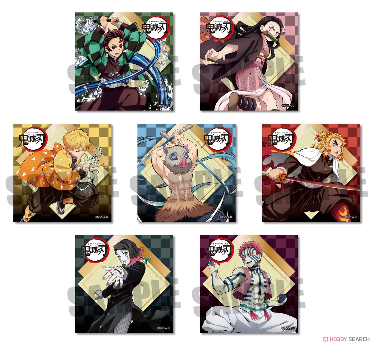 全集中展　遊郭編　童磨　色紙 鬼滅の刃 全集中展 無限列車編 遊郭編 複製ミニ色紙 参 童磨