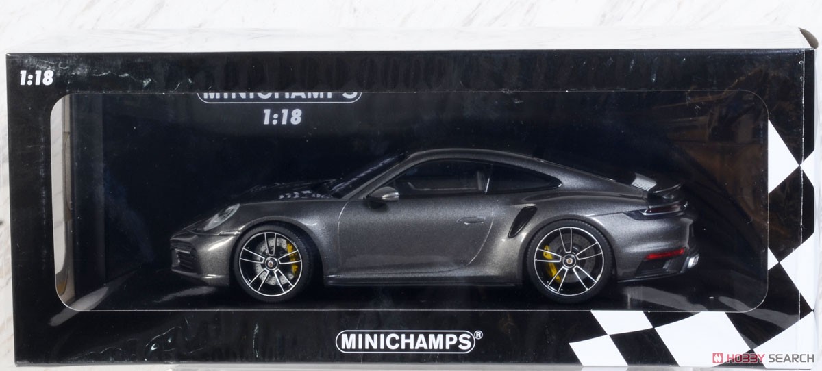 ポルシェ 911 (992) ターボ S 2020 グレーメタリック (ミニカー