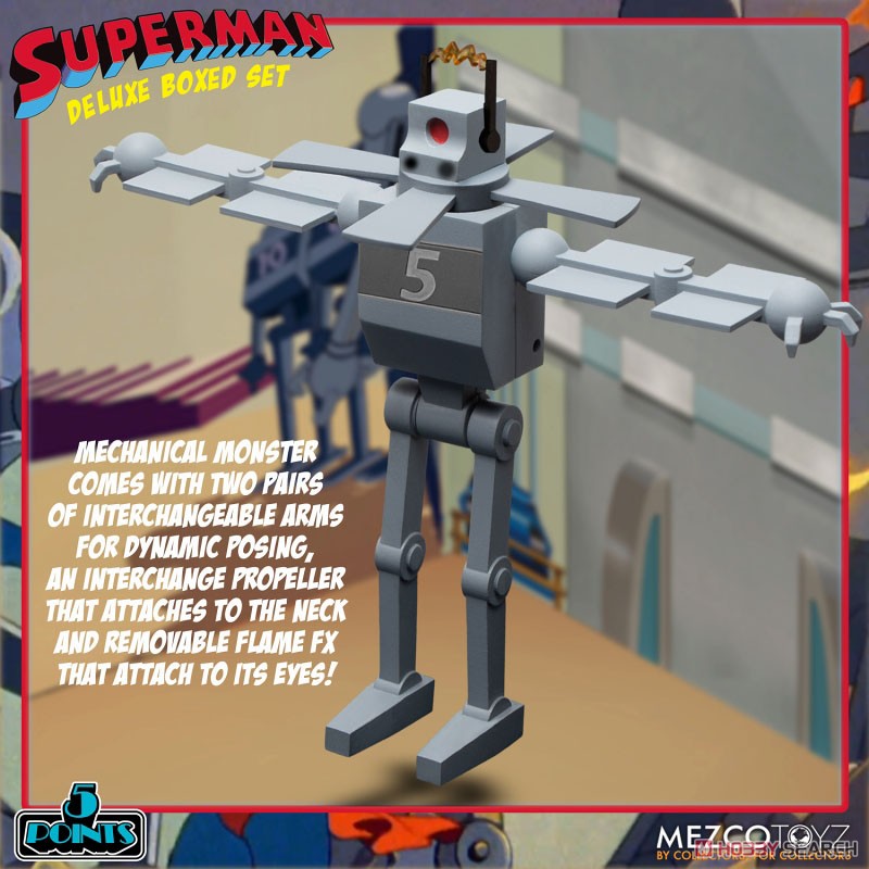 5 Points/ Superman 1941 Animation: The Mechanical Monsters 3.75 Inch Action Figure Box Set (Completed) 商品画像3