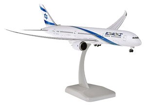 B787-9 EL AL Israel Airlines w/Landing Gear, Stand (Pre-built Aircraft)