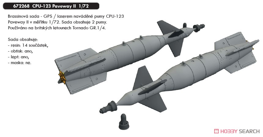 CPU-123 1000ポンド ペイブウェイII爆弾 (英軍用) (2個入り) (プラモデル) その他の画像1