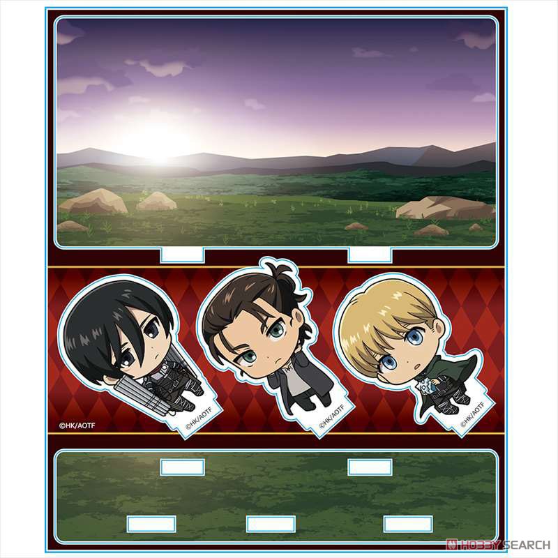 Attack on Titan Acrylic Diorama E [Eren & Mikasa & Armin] (Anime Toy) 商品画像2