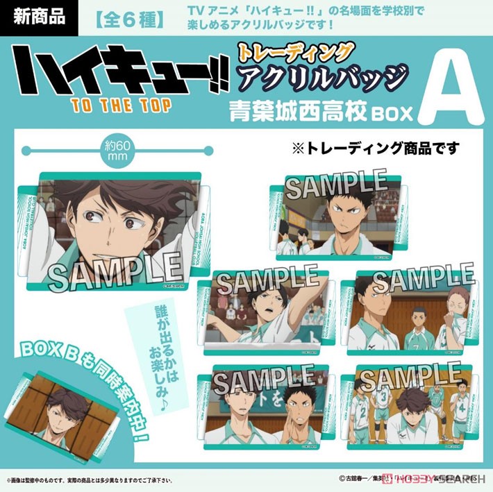 ハイキュー!! トレーディングアクリルバッジ 青葉城西高校 BOX B