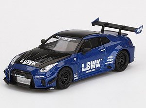 LB-Silhouette WORKS GT Nissan 35GT-RR バージョン2 LBWK ブルー (右ハンドル) (ミニカー)