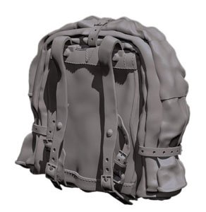 WWII German M39 Ponyfur Backpack (Plastic model)