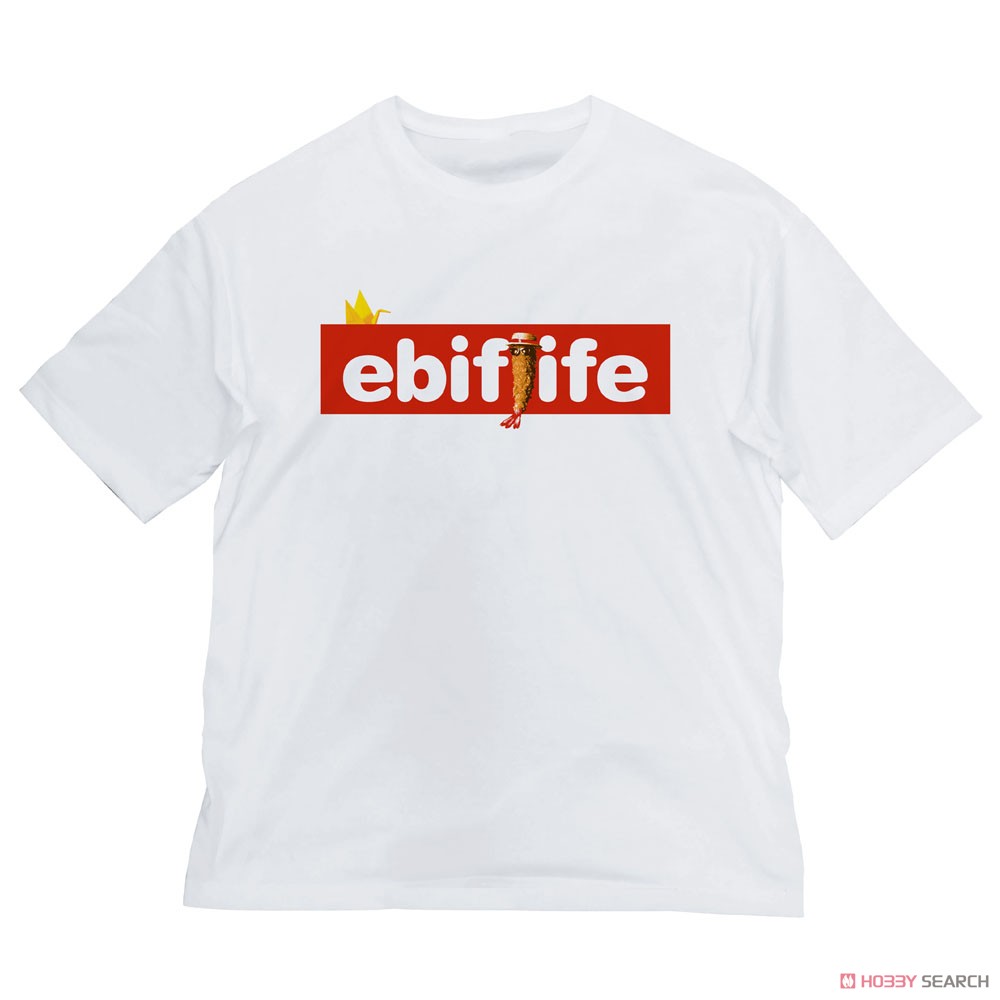 えびふらいふ ビッグシルエットTシャツ WHITE XL (キャラクターグッズ) 商品画像1