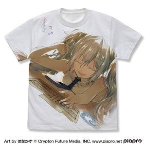 初音ミク フルグラフィックTシャツ はなかず Ver. WHITE XL (キャラクターグッズ)