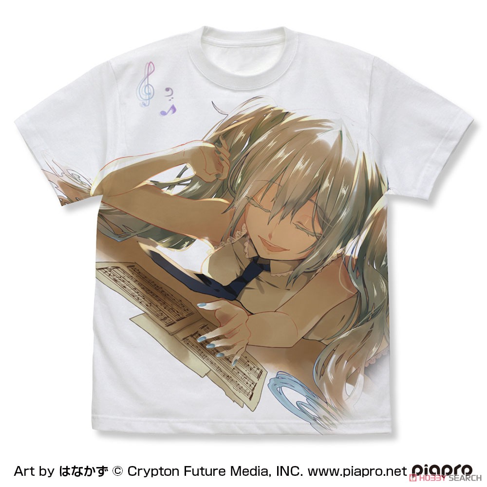 初音ミク フルグラフィックTシャツ はなかず Ver. WHITE XL (キャラクターグッズ) 商品画像1