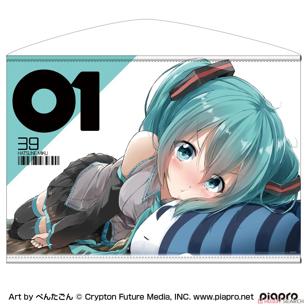 初音ミク 横型B2タペストリー ぺんたごん Ver. (キャラクターグッズ) 商品画像1