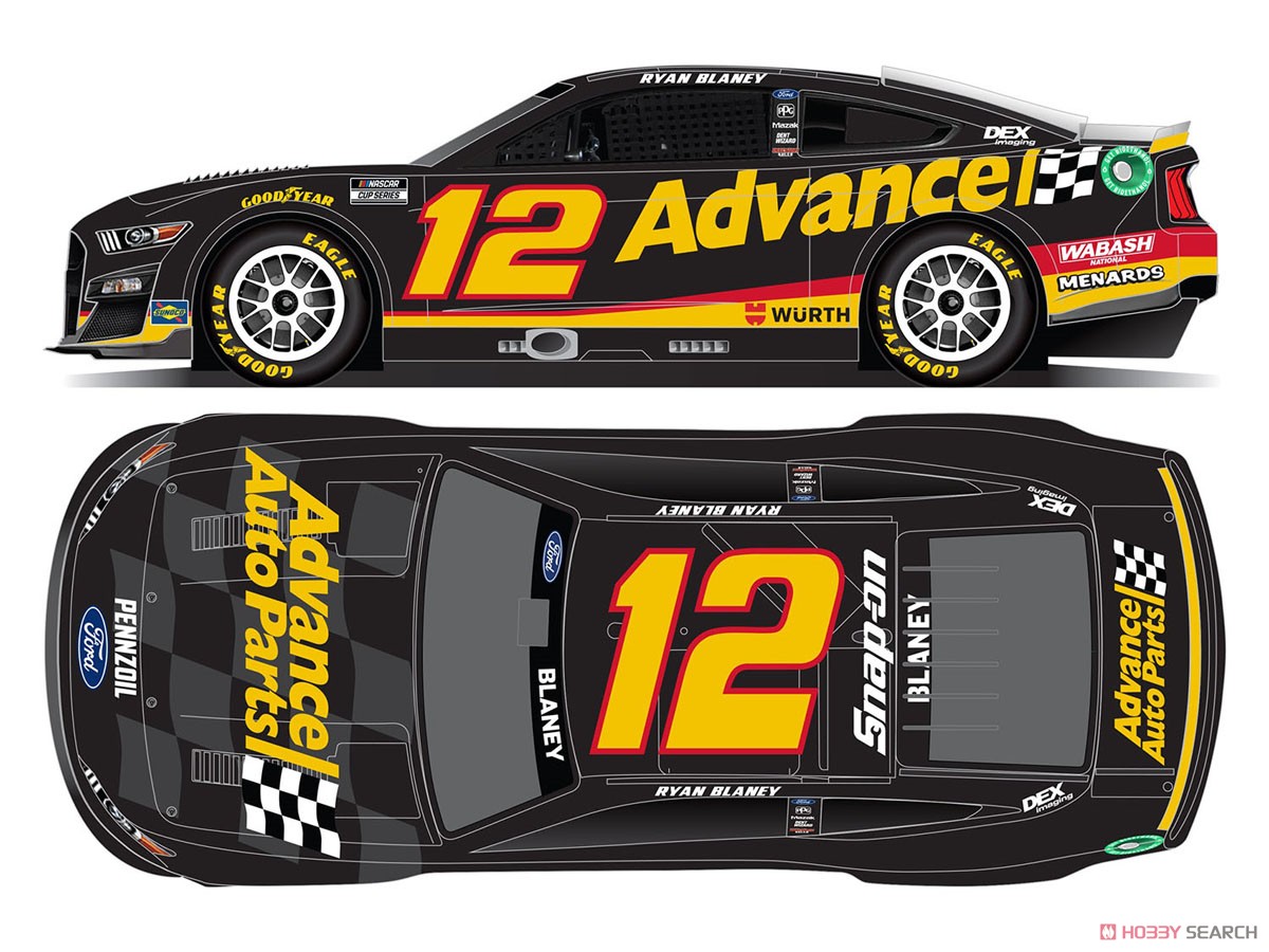 `ライアン・ブレイニー` #12 アドバンス オートパーツ フォード マスタング NASCAR 2022 ネクストジェネレーション (ミニカー) その他の画像1