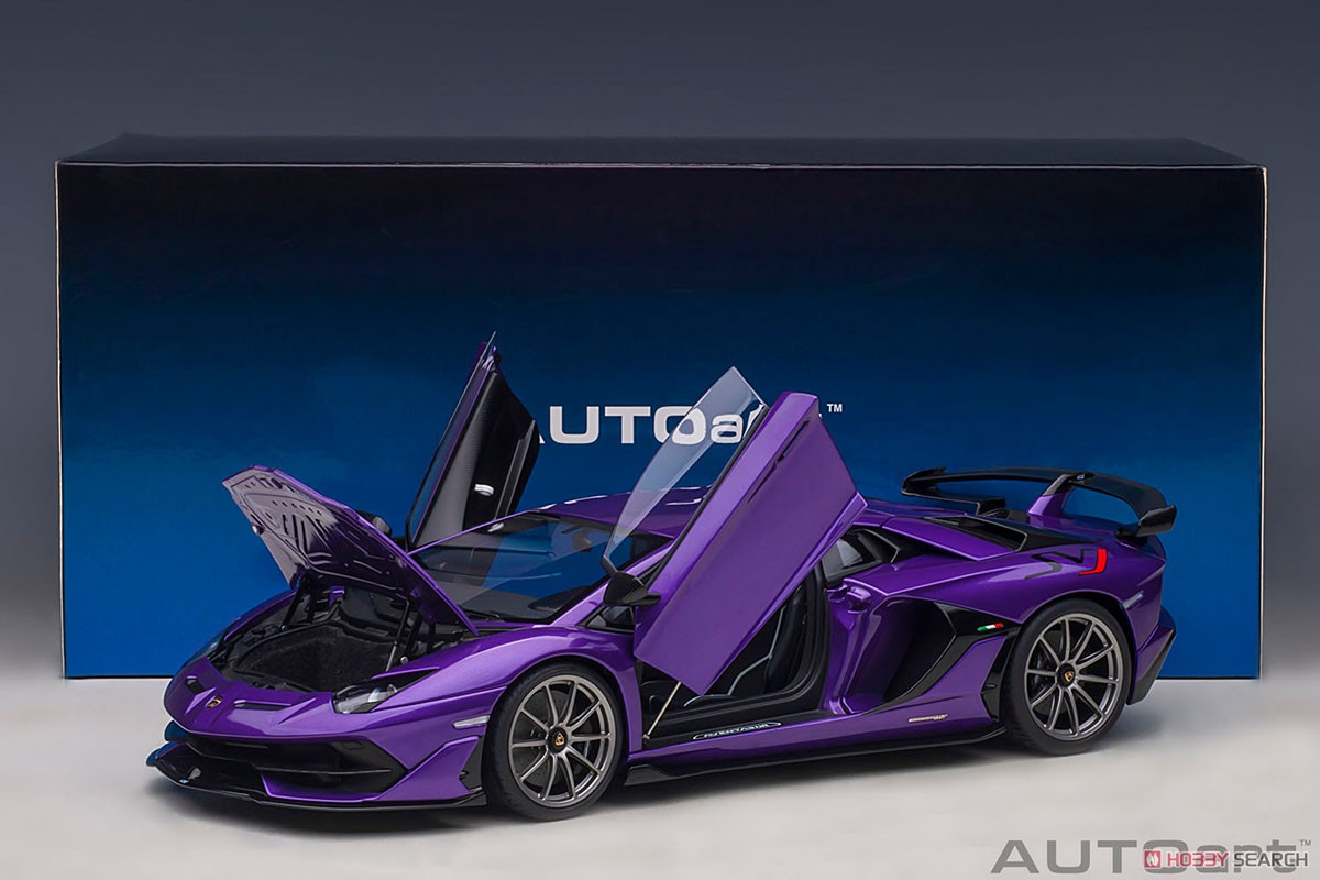 北箱　ミニカーランボルギーニ アヴェンタドール パープル ランボルギーニ アヴェンタドール SVJ (パール・パープル) (ミニカー
