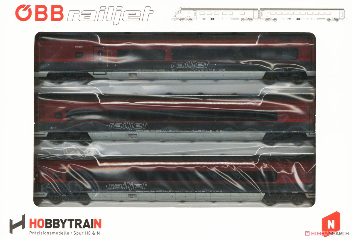HOBBYTRAIN ÖBB railjet 4両セット CD Railjet Standard Four Car Set (Basic 4-Car Set) (Model