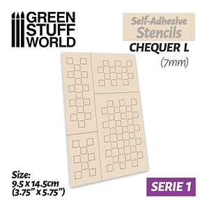 Self-Adhesive Stencils - Chequer L - 7mm (Mask)