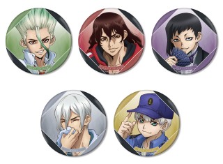 Dr Stone 描き下ろしイラスト 獅子王司 石化前ver Big缶バッジ キャラクターグッズ ホビーサーチ キャラクターグッズ