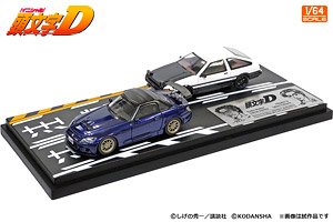 Initial D Set Vol.7 Takumi Fujiwara Trueno (AE86) & Toshiya Joshima S2000 (Diecast Car)