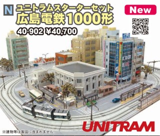 UNITRAM ユニトラム スターターセット 広島電鉄 1000形 (鉄道模型 