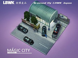 LBWK ジオラマ (LEDライト付属) カフェエリア (ミニカー)
