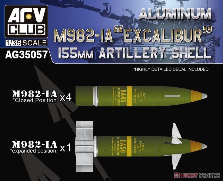 M982IA `Excalibur` 155mm Artillery Shell (Plastic model) Package1