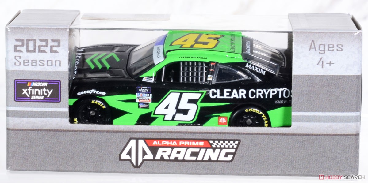 `シーザー・バカレラ` #45 CLEARCRYPTOS シボレー カマロ NASCAR Xfinityシリーズ 2023 (ミニカー) パッケージ1