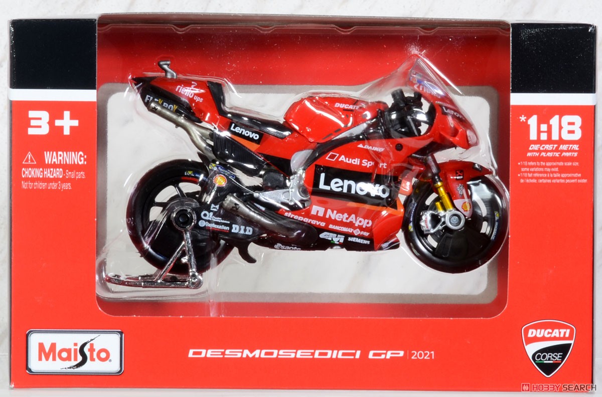 ドゥカティ デスモセディチ GP 2021 Ducati Lenovo #43 J.ミラー/#63 F.バニャイヤ 2種アソート (ミニカー) パッケージ1