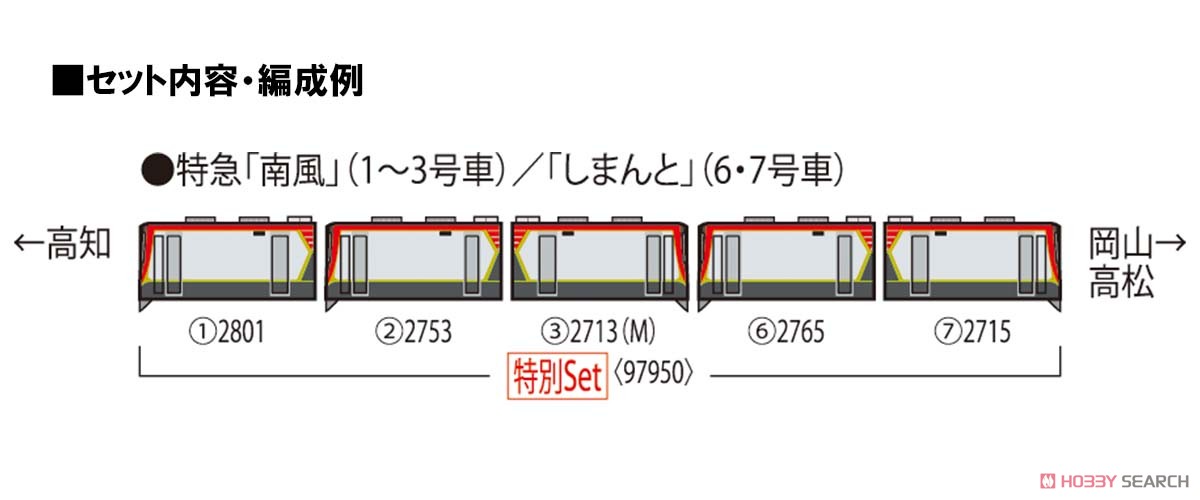 特別企画品】 JR 2700系 特急ディーゼルカー (南風・しまんと) セット