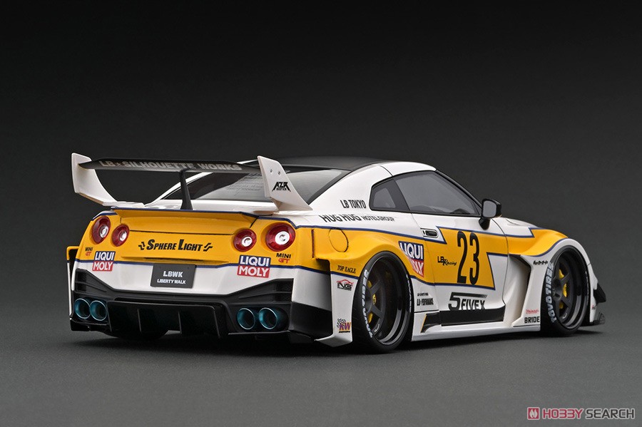 LB-Silhouette Works GT Nissan 35GT-RR White / Yellow with Engine