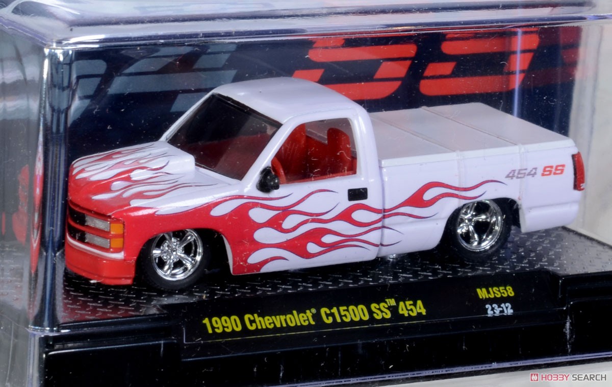 1990 シボレー C1500 SS454 ホワイト/レッドフレイム ミニカー｜ホビー