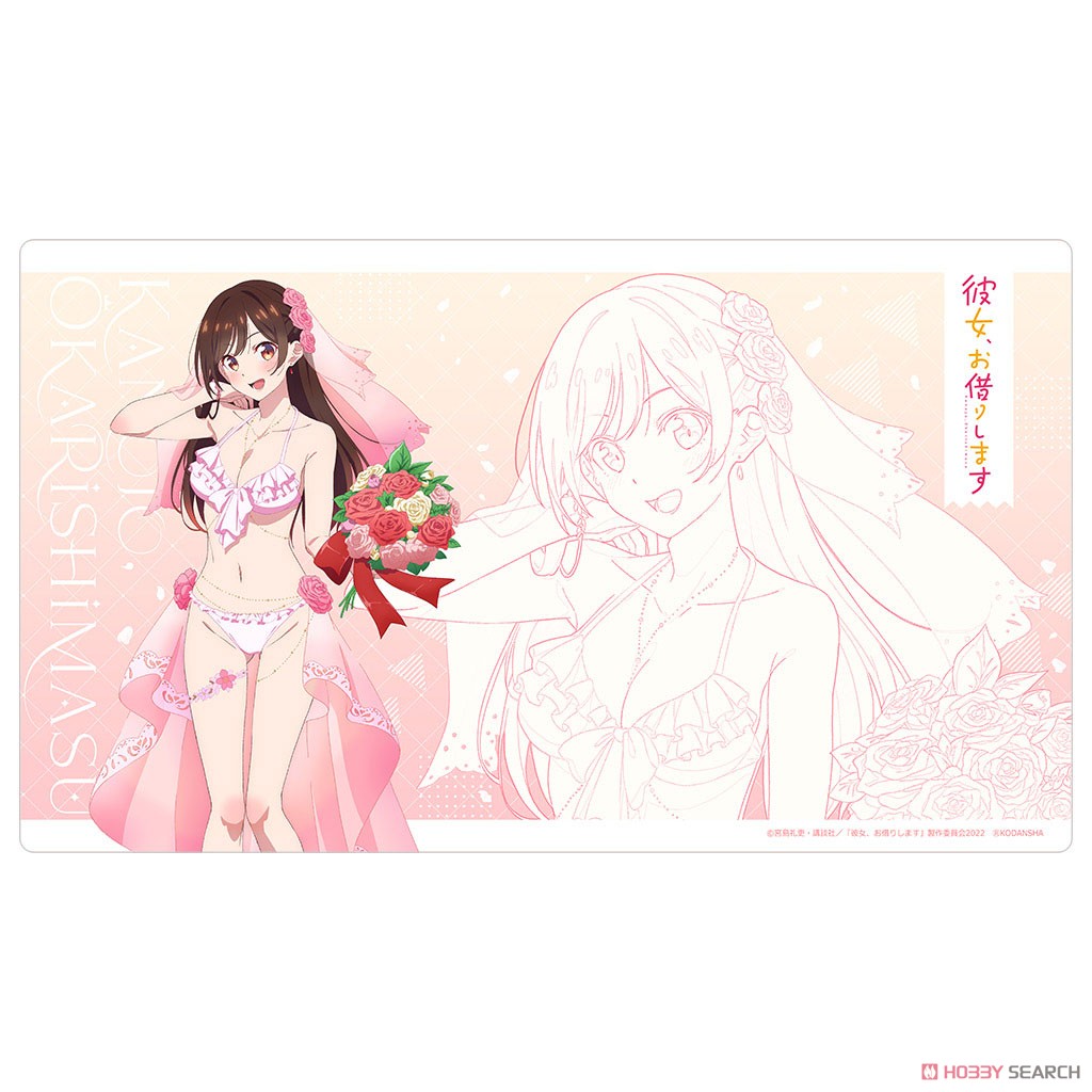 彼女、お借りします ラバーマット 水原千鶴 ウエディング水着 彼女、お借りします] 描き下ろしラバーマット (水原千鶴/ウエディング