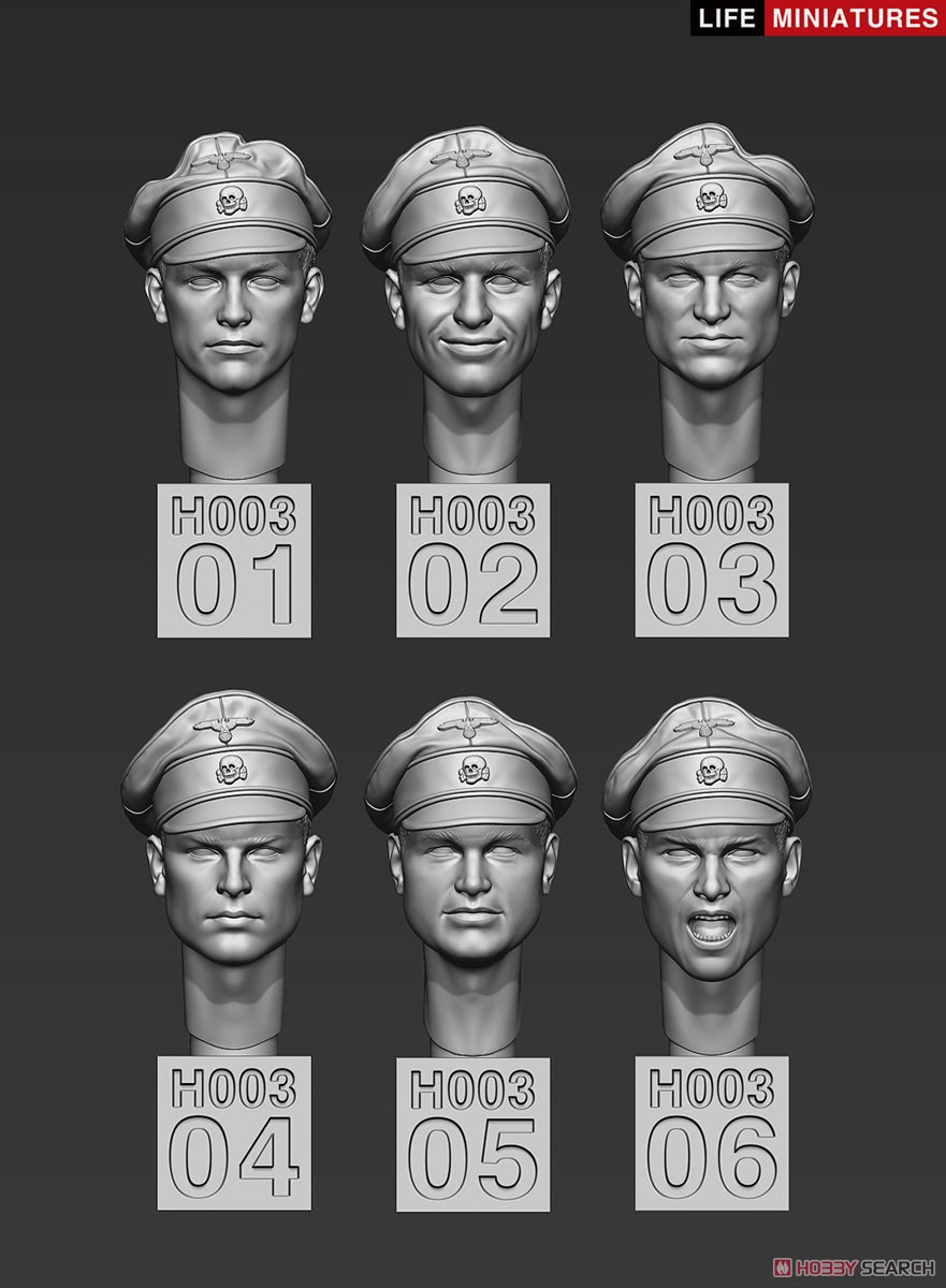 WWII ドイツ軍 スペアヘッドセットNo.3 武装親衛隊指揮官 (プラモデル) その他の画像1