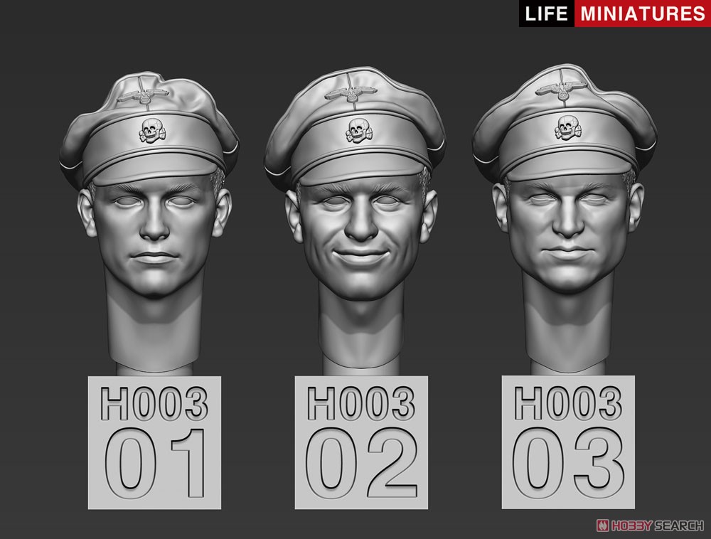 WWII ドイツ軍 スペアヘッドセットNo.3 武装親衛隊指揮官 (プラモデル) その他の画像2