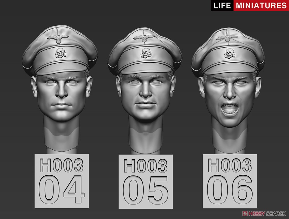 WWII ドイツ軍 スペアヘッドセットNo.3 武装親衛隊指揮官 (プラモデル) その他の画像5