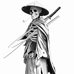 Shadowed Samurai by Rob Bowyer 10inch Vinyl Art Statue (Completed)
