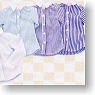 Collar Separated Shirt Ver.II (Dark blue Stripe) (Fashion Doll)