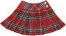 PNS Side Button Pleated Skirt II (Red Check) (Fashion Doll)
