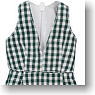 For 27cm Cafe Uniform Set (Green Check) (Fashion Doll)