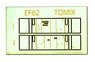 Grade Up Sticker for Type EF62 Cab Wall Sticker (for Tomix Product) (for 1-Car) (Model Train)
