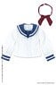 PNXS Sailor Ribbon Blouse II (Blue x Bordeaux) (Fashion Doll)