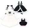 45 Nekomimi Gothic Jumper Skirt Set (Black x White) (Fashion Doll)