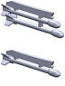 15cm Rocket M/51 for Tunnan, 6 Pairs + 2 Single. On Pylons. 3D Print (Plastic model)