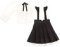 Shear Jumper Skirt Set (Black x White) (Fashion Doll)