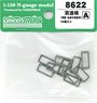[ 8622 ] Diaphragm (Square Type, for Private Railway Middle Car A) (10 Pieces) (Model Train)