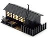 [Modeling Color Black] Wooden Railway Office (Black) (Unassembled Kit) (Model Train)